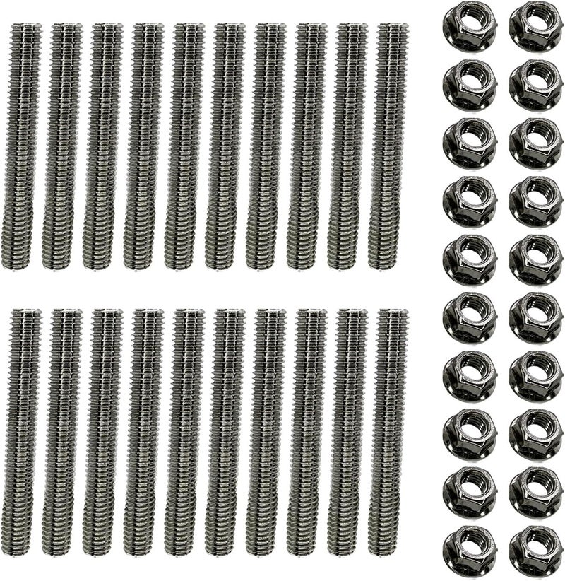 AA Stainless Exhaust Manifold Stud Kit Replacement for Ford 6.8L V10 Super Duty (2 Sides, 20 pcs) - Image 1